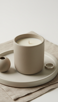 Bee's Wax Candle in Ceramic Vessel